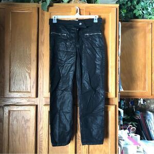 REVICE Foldover Shimmer Moto Straight Jeans - 32